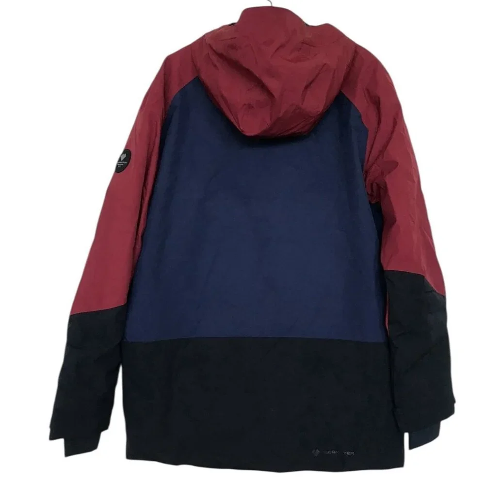 Obermeyer Ski Jacket Mens Size Medium M Cirque Red Blue Snowboarding Hooded $349